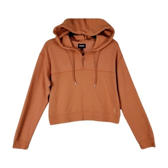 Bass Outdoor Women S Hibernate Half Zip Hoodie sweater Top Orange Size Medium - Picture 5 of 15